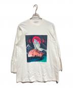 TENDER PERSONテンダ―パーソン）の古着「プリントカットソー」｜ホワイト