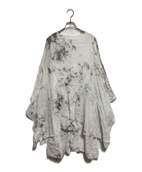 IROFUSI（イロフシ）irofusi (イロフシ) 遊墨ワンピース ホワイト×グレー サイズ:下記参照の古着・服飾アイテム