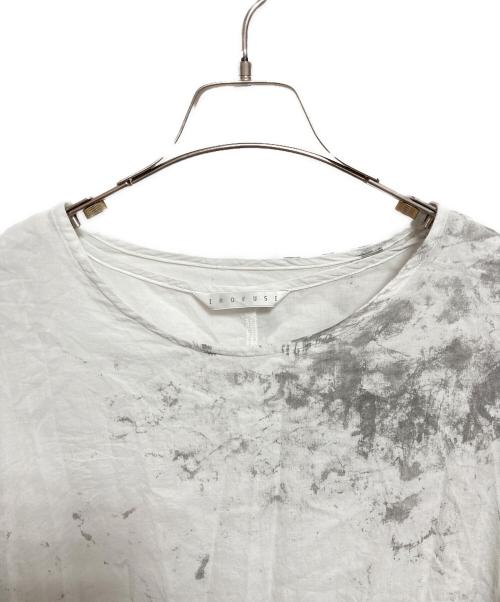 IROFUSI（イロフシ）irofusi (イロフシ) 遊墨ワンピース ホワイト×グレー サイズ:下記参照の古着・服飾アイテム