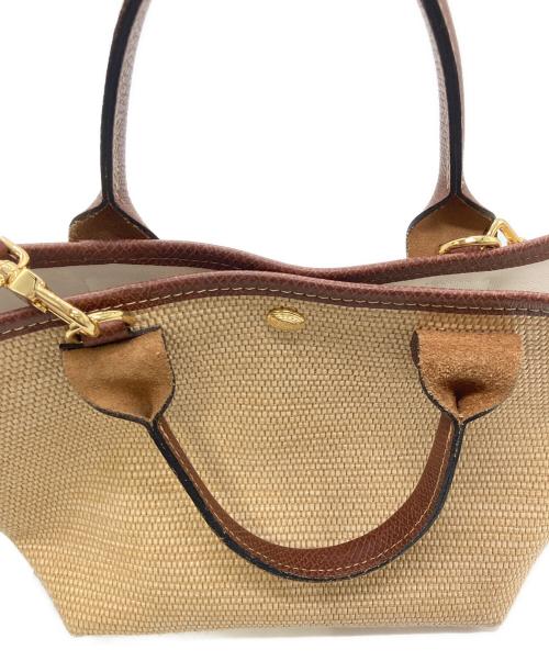 LONGCHAMP（ロンシャン）LONGCHAMP (ロンシャン) パニエ プリアージュ TOP HANDLE BAG S ベージュの古着・服飾アイテム
