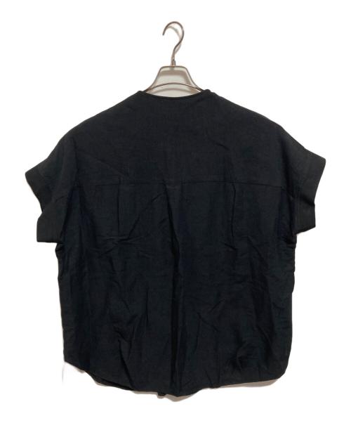 JOURNAL STANDARD（ジャーナルスタンダード）JOURNAL STANDARD (ジャーナルスタンダード) レーヨン麻ノーカラーブラウス ブラック サイズ:FREE 未使用品の古着・服飾アイテム