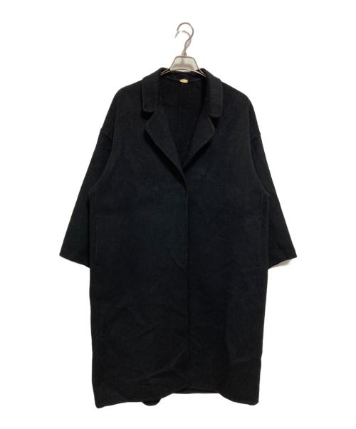 MUSE de Deuxieme Classe（ミューズ ドゥーズィエム クラス）MUSE de Deuxieme Classe (ミューズ ドゥーズィエム クラス) 24AW ウールアンゴラリバーコート ブラック サイズ:FREEの古着・服飾アイテム