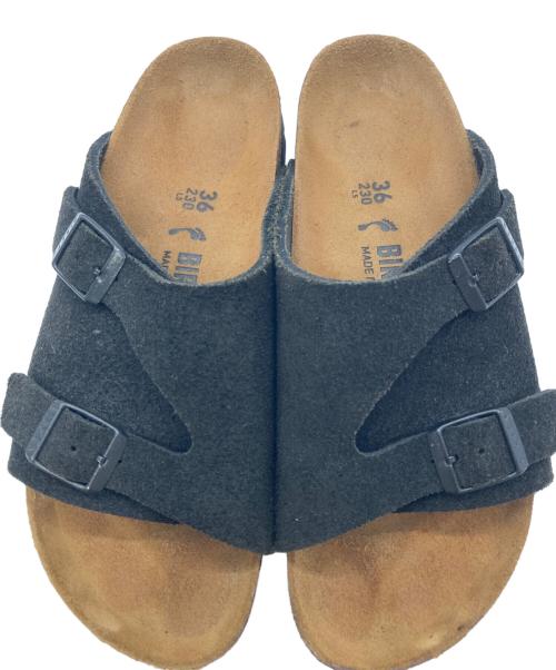BIRKENSTOCK（ビルケンシュトック）BIRKENSTOCK (ビルケンシュトック) チューリッヒ サンダル ベージュ×ブラック サイズ:23㎝の古着・服飾アイテム