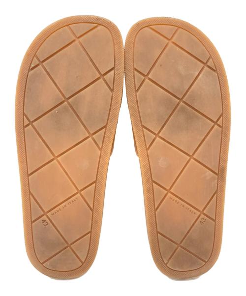 BOTTEGA VENETA（ボッテガベネタ）BOTTEGA VENETA (ボッテガベネタ) イントレチャートラバーサンダル ブラウン サイズ:43の古着・服飾アイテム