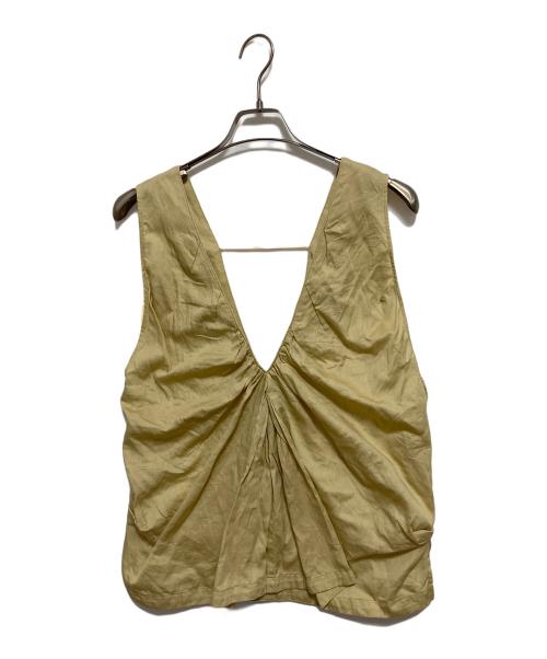 enrica（エンリカ）enrica (エンリカ) Vネックノースリーブ ブラウス イエロー サイズ:-の古着・服飾アイテム