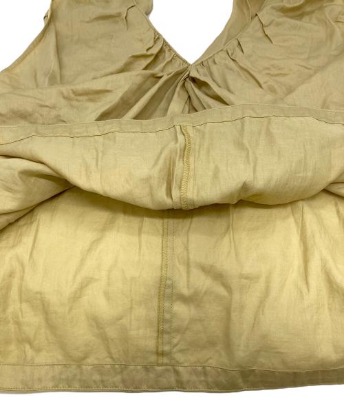 enrica（エンリカ）enrica (エンリカ) Vネックノースリーブ ブラウス イエロー サイズ:-の古着・服飾アイテム