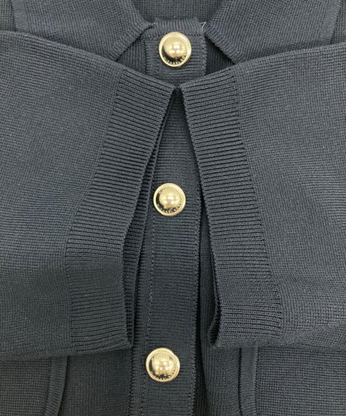 MICHAEL KORS（マイケル・コース）MICHAEL KORS (マイケルコース) ニット半袖ワンピース ネイビー サイズ:XLの古着・服飾アイテム