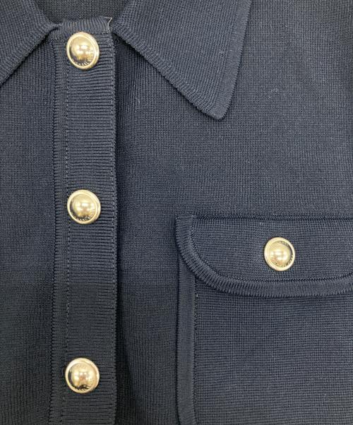 MICHAEL KORS（マイケル・コース）MICHAEL KORS (マイケルコース) ニット半袖ワンピース ネイビー サイズ:XLの古着・服飾アイテム