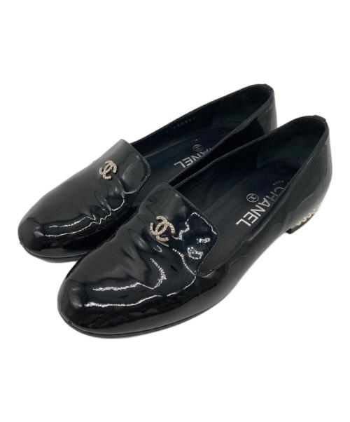 CHANEL（シャネル）CHANEL (シャネル) エナメルパンプス ブラック サイズ:37の古着・服飾アイテム