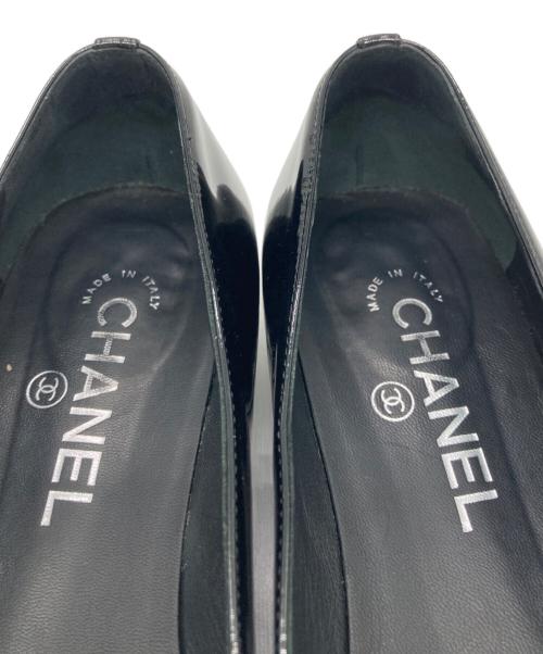 CHANEL（シャネル）CHANEL (シャネル) エナメルパンプス ブラック サイズ:37の古着・服飾アイテム