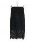 anuans（アニュアンス）の古着「スカラレースストレートスカート」｜ブラック