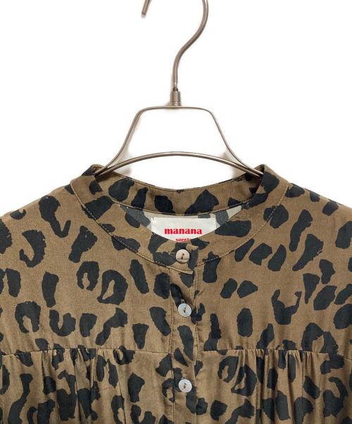 manana suerte（マニャーナスエルテ）manana suerte (マニャーナスエルテ) レオパード柄ティアードワンピース カーキ サイズ:FREEの古着・服飾アイテム