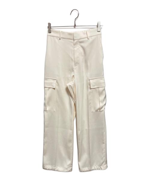 UNITED ARROWS TOKYO（ユナイテッドアローズトウキョウ）UNITED ARROWS TOKYO (ユナイテッドアローズトウキョウ) サテン サイドポケット パンツ アイボリー サイズ:38の古着・服飾アイテム
