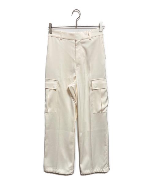 UNITED ARROWS TOKYO（ユナイテッドアローズトウキョウ）UNITED ARROWS TOKYO (ユナイテッドアローズトウキョウ) サテン サイドポケット パンツ アイボリー サイズ:38の古着・服飾アイテム