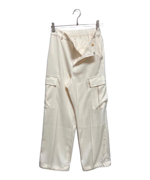 UNITED ARROWS TOKYO（ユナイテッドアローズトウキョウ）UNITED ARROWS TOKYO (ユナイテッドアローズトウキョウ) サテン サイドポケット パンツ アイボリー サイズ:38の古着・服飾アイテム