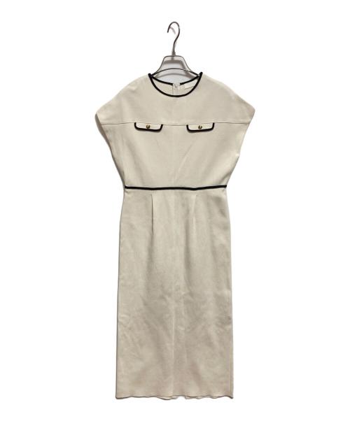 BALLSEY（ボールジィ）BALLSEY (ボールジィ) ミラノリブ ポケットワンピース アイボリー サイズ:36の古着・服飾アイテム