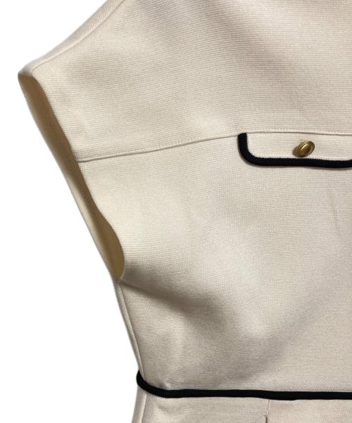 BALLSEY（ボールジィ）BALLSEY (ボールジィ) ミラノリブ ポケットワンピース アイボリー サイズ:36の古着・服飾アイテム