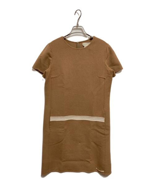'S Max Mara（エスマックスマーラ）'S Max Mara (エスマックスマーラ) ヴァージンウールアンゴラワンピース ブラウン サイズ:40の古着・服飾アイテム