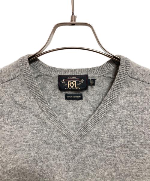 RRL（ダブルアールエル）RRL (ダブルアールエル) Vネックニット グレー サイズ:Lの古着・服飾アイテム