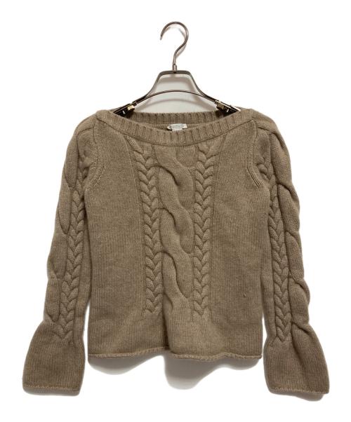 MaxMara（マックスマーラ）MaxMara (マックスマーラ) ケーブルニット ベージュ サイズ:Mの古着・服飾アイテム