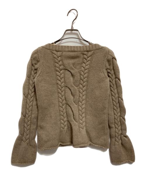 MaxMara（マックスマーラ）MaxMara (マックスマーラ) ケーブルニット ベージュ サイズ:Mの古着・服飾アイテム