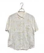 PAPASパパス）の古着「リネンシャツ」｜ホワイト