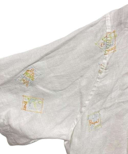 PAPAS（パパス）PAPAS (パパス) リネンシャツ ホワイト サイズ:Lの古着・服飾アイテム