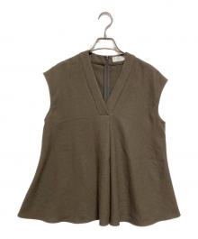 DECADE  BEIGE（ディケイドベイジ）の古着「ペプラムブラウス」｜ブラウン