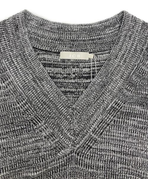 icB（アイシービー）icB (アイシービー) ルレックスベースダイ プルオーバーニット グレー サイズ:Ｓの古着・服飾アイテム