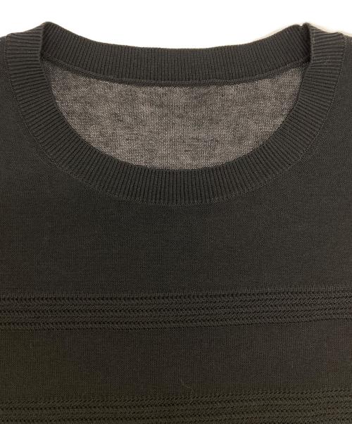 icB（アイシービー）icB (アイシービー) レースパターン ニット ブラック サイズ:S(9)の古着・服飾アイテム