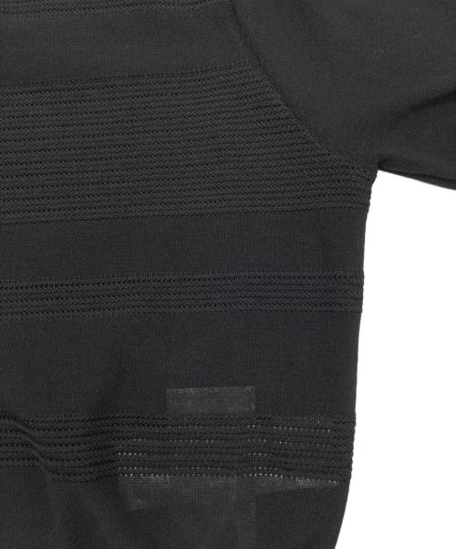 icB（アイシービー）icB (アイシービー) レースパターン ニット ブラック サイズ:S(9)の古着・服飾アイテム