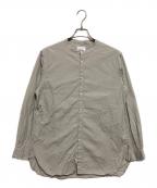 :colonコロン）の古着「スーピマコットンオックスフォードバンドカラーシャツ」｜グレー
