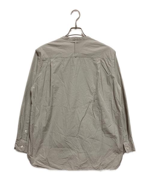 :colon（コロン）:colon (コロン) スーピマコットンオックスフォードバンドカラーシャツ グレー サイズ:1の古着・服飾アイテム