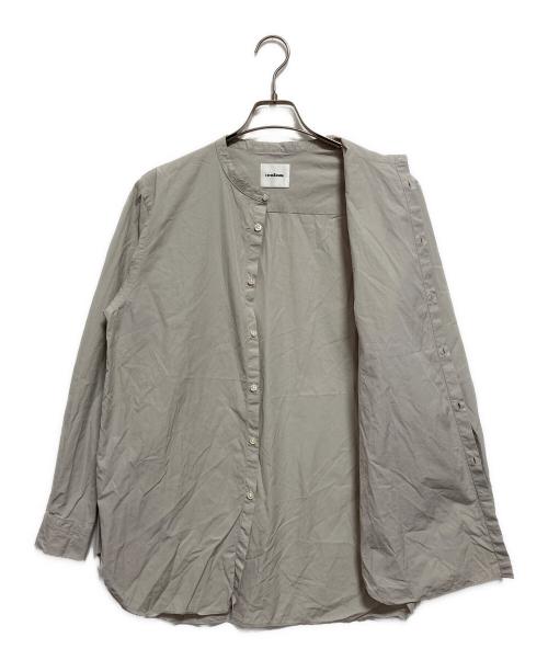 :colon（コロン）:colon (コロン) スーピマコットンオックスフォードバンドカラーシャツ グレー サイズ:1の古着・服飾アイテム