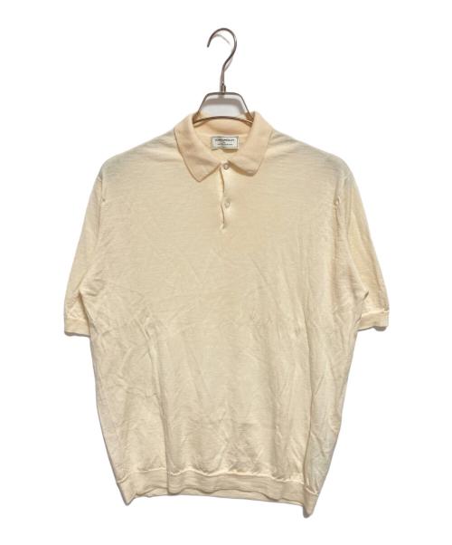 JOHN SMEDLEY（ジョンスメドレー）JOHN SMEDLEY (ジョンスメドレー) UNITED ARROWS (ユナイテッドアローズ) 別注ウールニットポロシャツ アイボリー サイズ:Lの古着・服飾アイテム