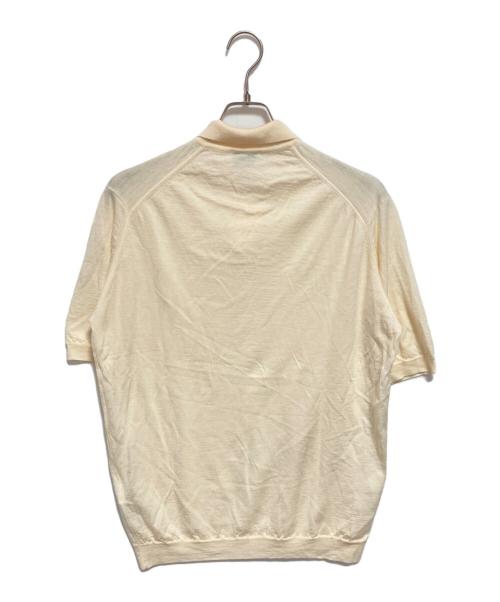 JOHN SMEDLEY（ジョンスメドレー）JOHN SMEDLEY (ジョンスメドレー) UNITED ARROWS (ユナイテッドアローズ) 別注ウールニットポロシャツ アイボリー サイズ:Lの古着・服飾アイテム
