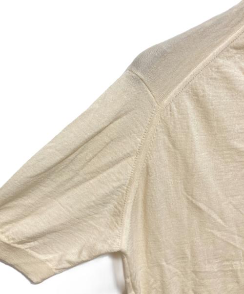 JOHN SMEDLEY（ジョンスメドレー）JOHN SMEDLEY (ジョンスメドレー) UNITED ARROWS (ユナイテッドアローズ) 別注ウールニットポロシャツ アイボリー サイズ:Lの古着・服飾アイテム