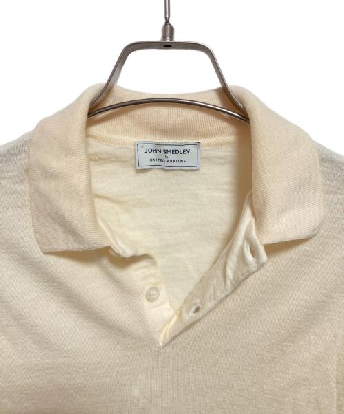 JOHN SMEDLEY（ジョンスメドレー）JOHN SMEDLEY (ジョンスメドレー) UNITED ARROWS (ユナイテッドアローズ) 別注ウールニットポロシャツ アイボリー サイズ:Lの古着・服飾アイテム