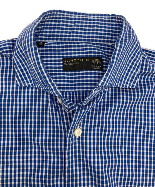 dandylife（ダンディーライフ）dandylife (ダンディーライフ) チェックシャツ ブルー サイズ:39の古着・服飾アイテム