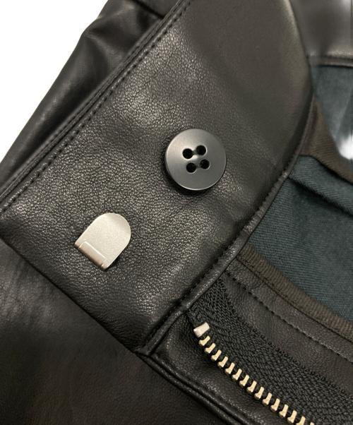 BALLSEY（ボールジィ）BALLSEY (ボールジィ) レザーライククロス ワイドクロップドパンツ ブラック サイズ:32 未使用品の古着・服飾アイテム