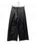 BALLSEY（ボールジィ）の古着「レザーライククロス ワイドクロップドパンツ」｜ブラック