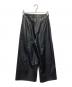 BALLSEY (ボールジィ) レザーライククロス ワイドクロップドパンツ ブラック サイズ:32 未使用品：5000円
