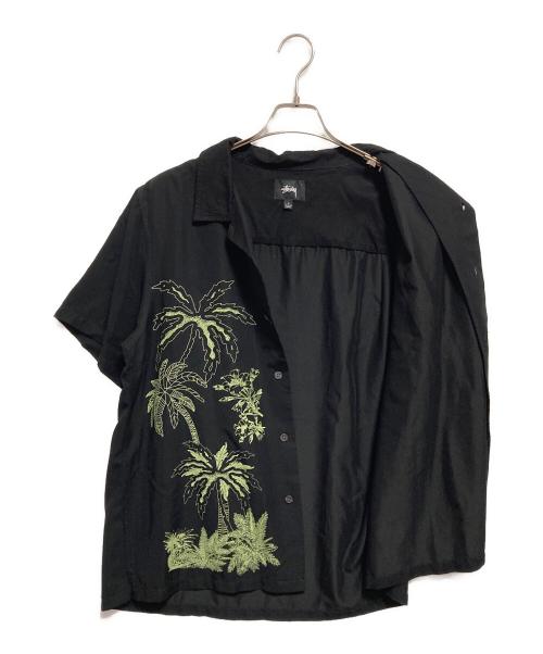stussy（ステューシー）stussy (ステューシー) オープンカラーシャツ ブラック サイズ:Lの古着・服飾アイテム