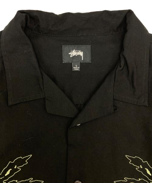 stussy（ステューシー）stussy (ステューシー) オープンカラーシャツ ブラック サイズ:Lの古着・服飾アイテム