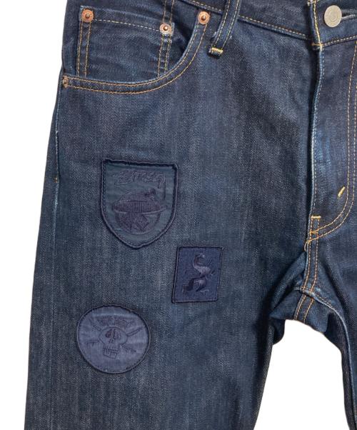 stussy（ステューシー）stussy (ステューシー) LEVI'S (リーバイス) SS505 ワッペンデニムパンツ インディゴ サイズ:SIZE 76cm (W30)の古着・服飾アイテム