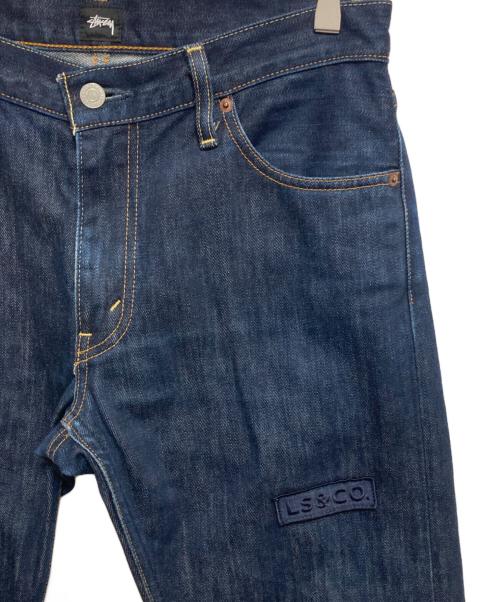 stussy（ステューシー）stussy (ステューシー) LEVI'S (リーバイス) SS505 ワッペンデニムパンツ インディゴ サイズ:SIZE 76cm (W30)の古着・服飾アイテム