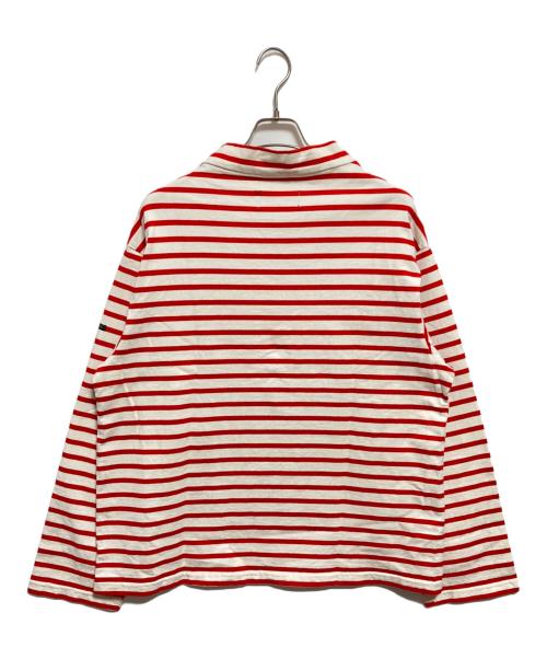 OUTIL（ウティ）OUTIL (ウティ) ハイネックボーダーカットソー アイボリー×レッド サイズ:3の古着・服飾アイテム
