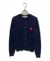 PLAY COMME des GARCONS（プレイコムデギャルソン）の古着「ハートワッペンカーディガン」｜ネイビー