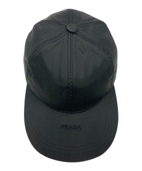 PRADA（プラダ）PRADA (プラダ) ナイロンキャップ ブラックの古着・服飾アイテム