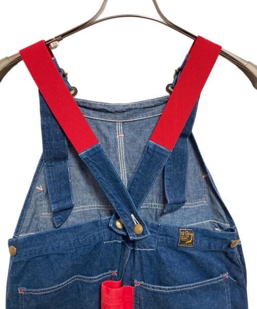 orSlow（オアスロウ）orSlow (オアスロウ) BEAMS BOY (ビームスボーイ) 別注 RED OVERALL インディゴ×レッド サイズ:下記参照の古着・服飾アイテム